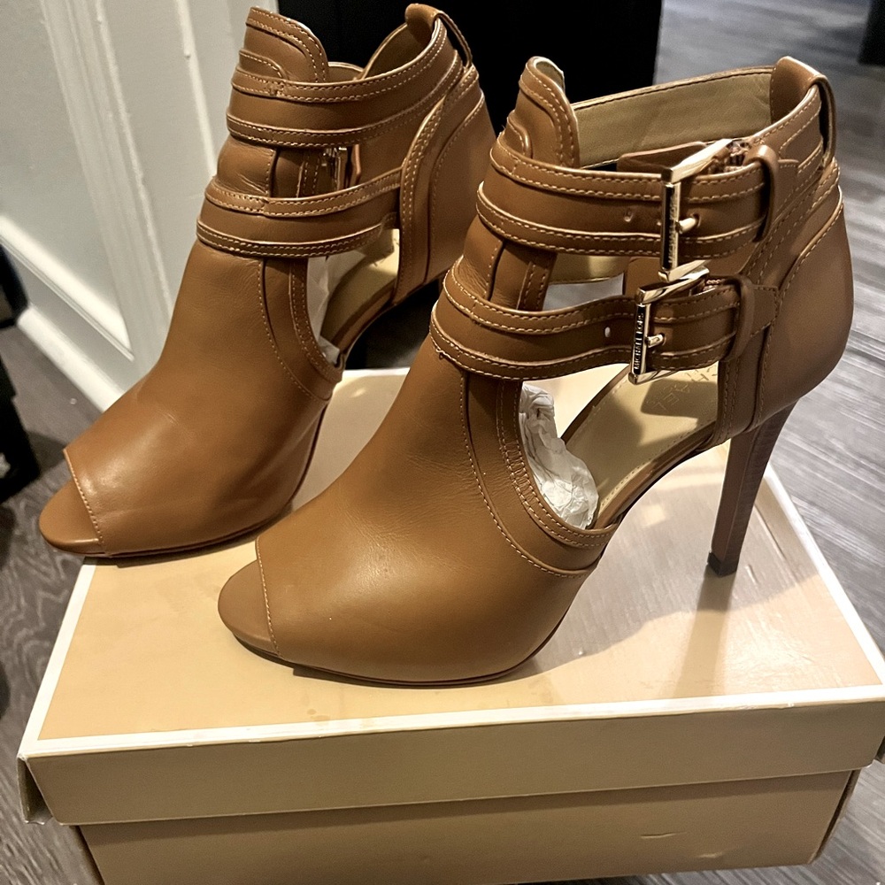 MK Blaze Open-Toe Ankle Boot